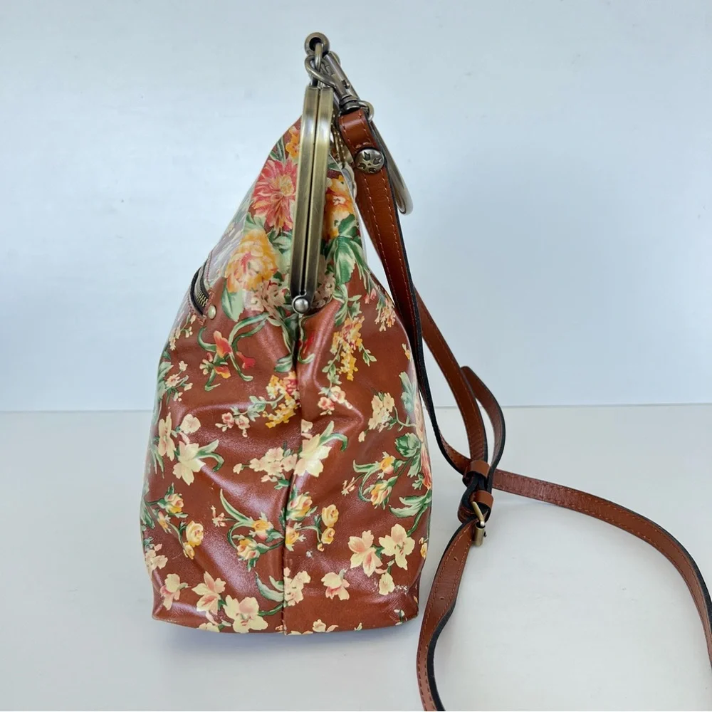PATRICIA NASH Amalfitana Vintage Botanical Garden Leather Frame Shoulder Satchel